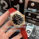 Swiss Replica Omega Constellation Lady Watch Diamond Black Dial 35mm
